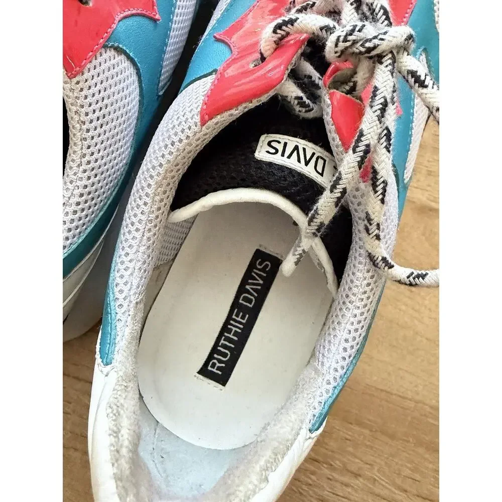 Ruthie Davis Platform Sneakers Colorful Spiked Sz 39‎ US 8.5 READ